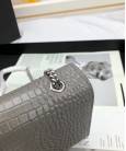 Клатч Сен Лоран Tassel Crocodile Grey